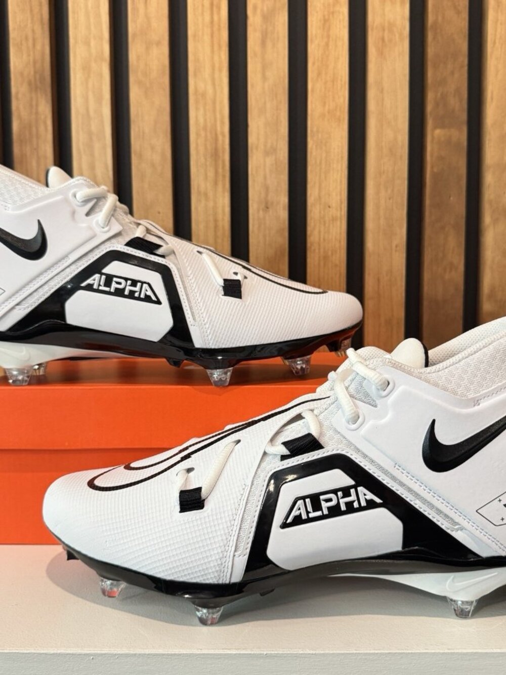 SIZE 12.5 - Nike Alpha Menace Pro 3 Detachable Football Cleats DH3293-100 White